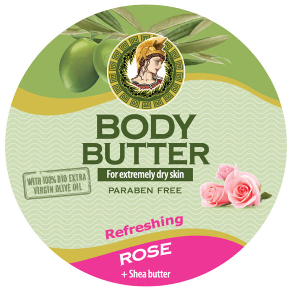 Pharmaid Athenas Treasures Body Butter Rose 200ml label rond