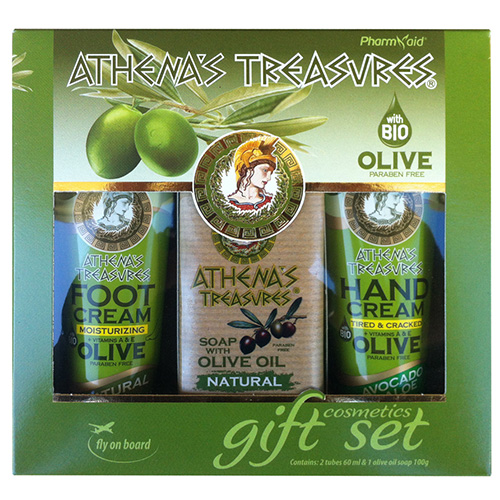 Gift Set Mini 24 ( Foot Cream Natural & Hand Cream Avocado 60ml & Olive Oil Soap Natural 100gr)