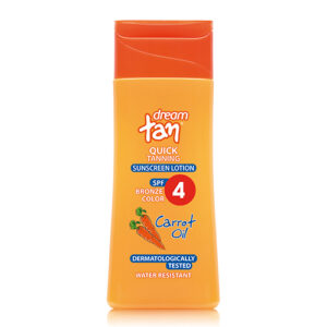 Dream Tan Sunscreen Lotion Carrot Quick Tanning SPF 4