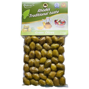Rhodes Traditional Local Green Olives 250g Geseald